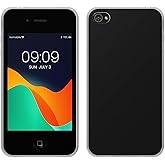 kwmobile Case Compatible with Apple iPhone 4 / 4S - Clear Case Soft Slim Flexible Protective TPU Phone Cover - Transparent