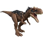 Mattel Jurassic World Dominion Roar Strikers Dinosaur Action Figure with Roaring Sound &amp; Attack Action, Rajasaurus Dino Toy Includes Digital Play