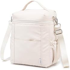 Image of Natural Organic Lifestyle Insulated Lunch Bag/Cooler (Cream, Large)
