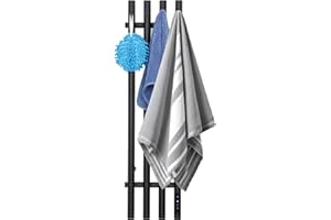 HOMELUVO Heated Towel Warmer Rack - Electric Wall Mounted Bathroom Wet Towel Warm Heater Drying Bar Stand - Hardwired Stainless Steel Hanging Warming Dryer Rail with Built-in Timer