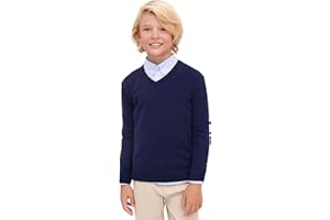 Lilax Toddler and Little Boys Sweater, V-Neck Knit Cardigan Sweater