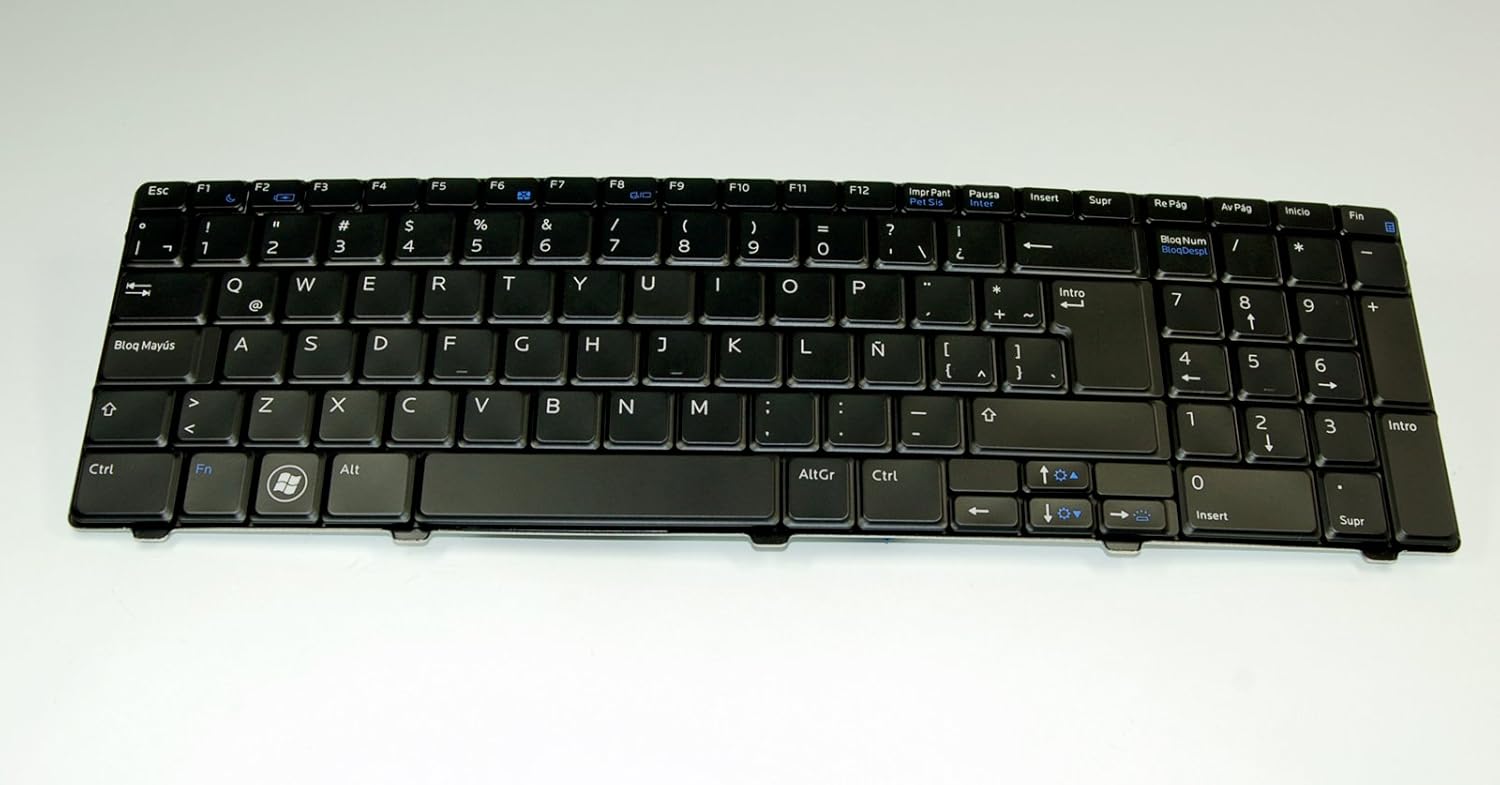 Dell New Genuine OEM Vostro 3700 Laptop Keyboard Teclado Espanol Spanish Latin MCCFM Key Keypad Replacement Light Backlit Backlight Lite Backlite NSK-DPA1E