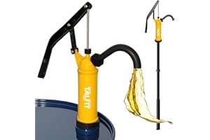 TALFIT Lever Action Barrel Pump,55 Gallon Drum Pump, For Fuels, Chemicals, Corrosive Liquids, Water Based Fluids, Fits 5 to 55 Gallon Drums & Barrels (Reinforced PP - High Corrosion Resistance)