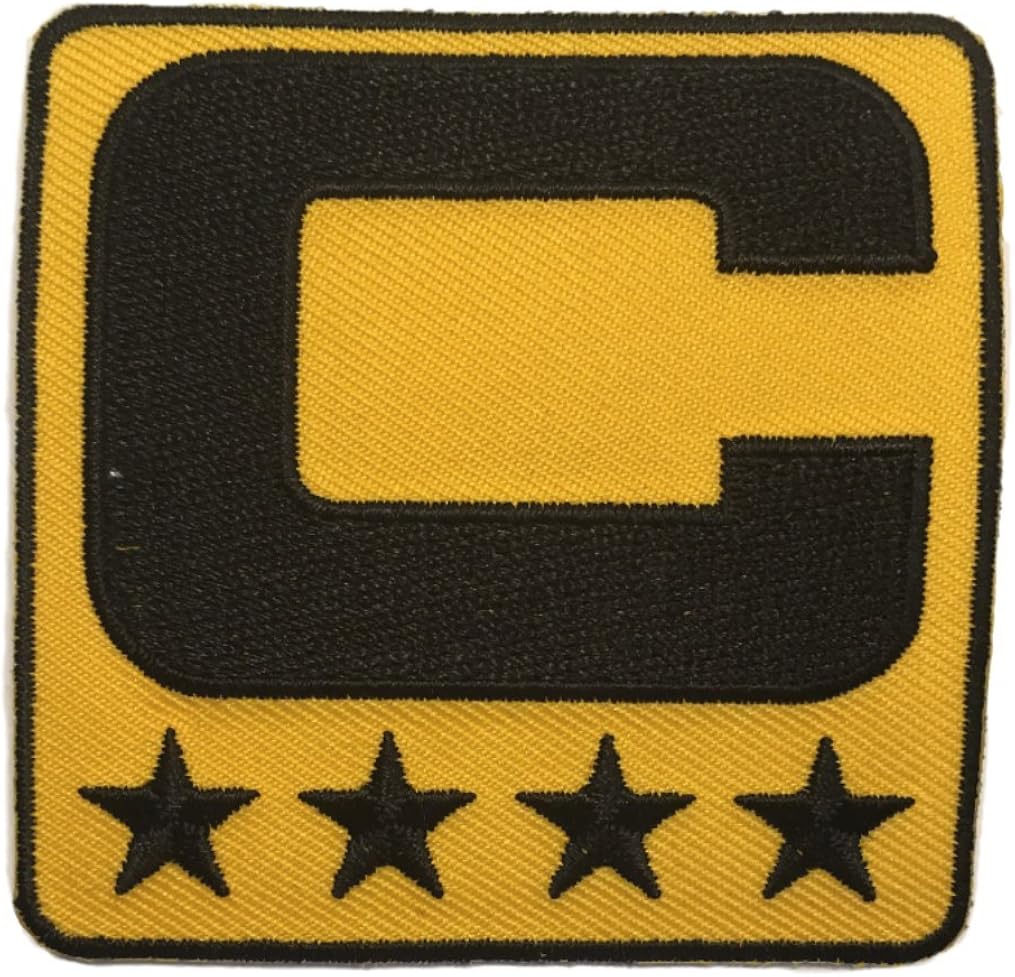 Yellow Gold & Black Captain C Patch TEAM COLOR EDITION Iron
