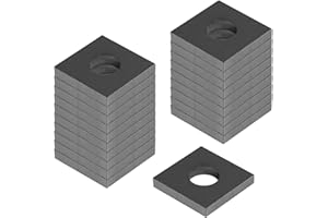 HENENG 20 Pcs Square Flat Washers, 5/8"(ID) x1-5/8"x1-5/8", Weld on Flat Washers Fastener, Fit for 5/8" Bolt, Thickness 5.7mm, Plain Finish