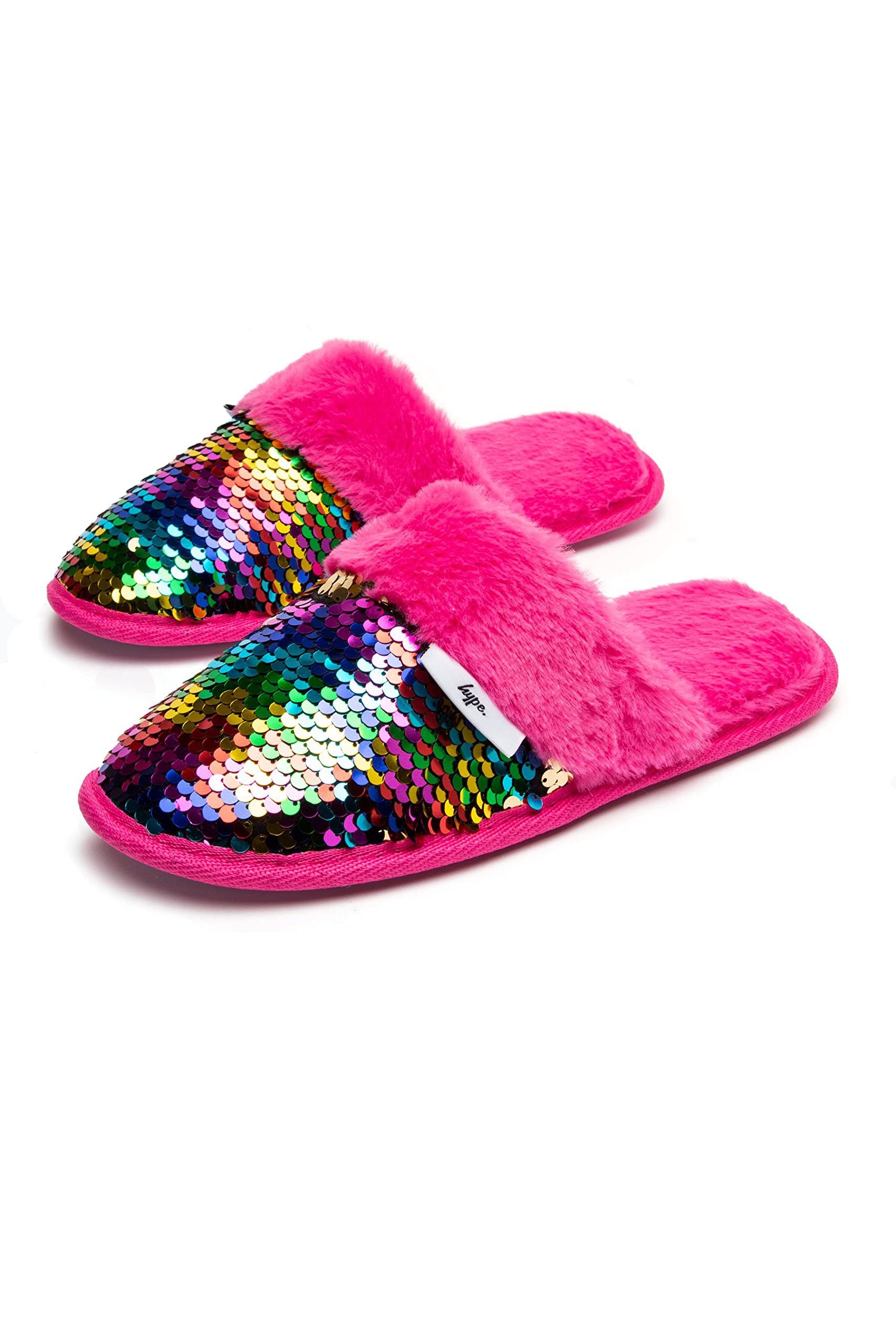 hype PINK MULTI SLIP ON GIRLS SLIPPERS Size: JNR03-04