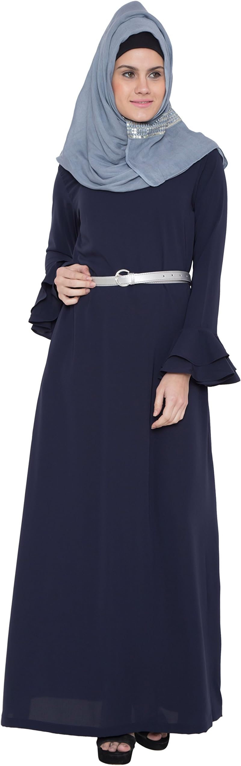 Mushkiya Women's Kashiboo Abaya Color: Sea Green Dress ABD-015
