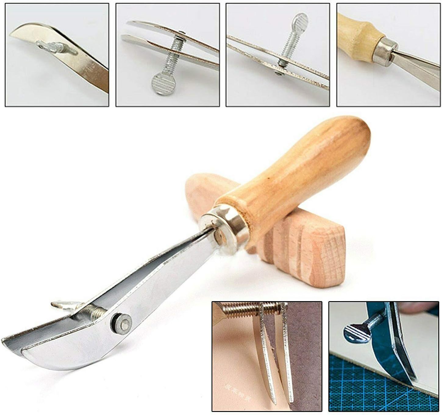 Knoweasy Leather Carft Tools Kit 18 Pcs, Leather Craft DIY Tool for Hand Sewing Stitching, Stamping Set and Saddle Making, Stitching Carving Working