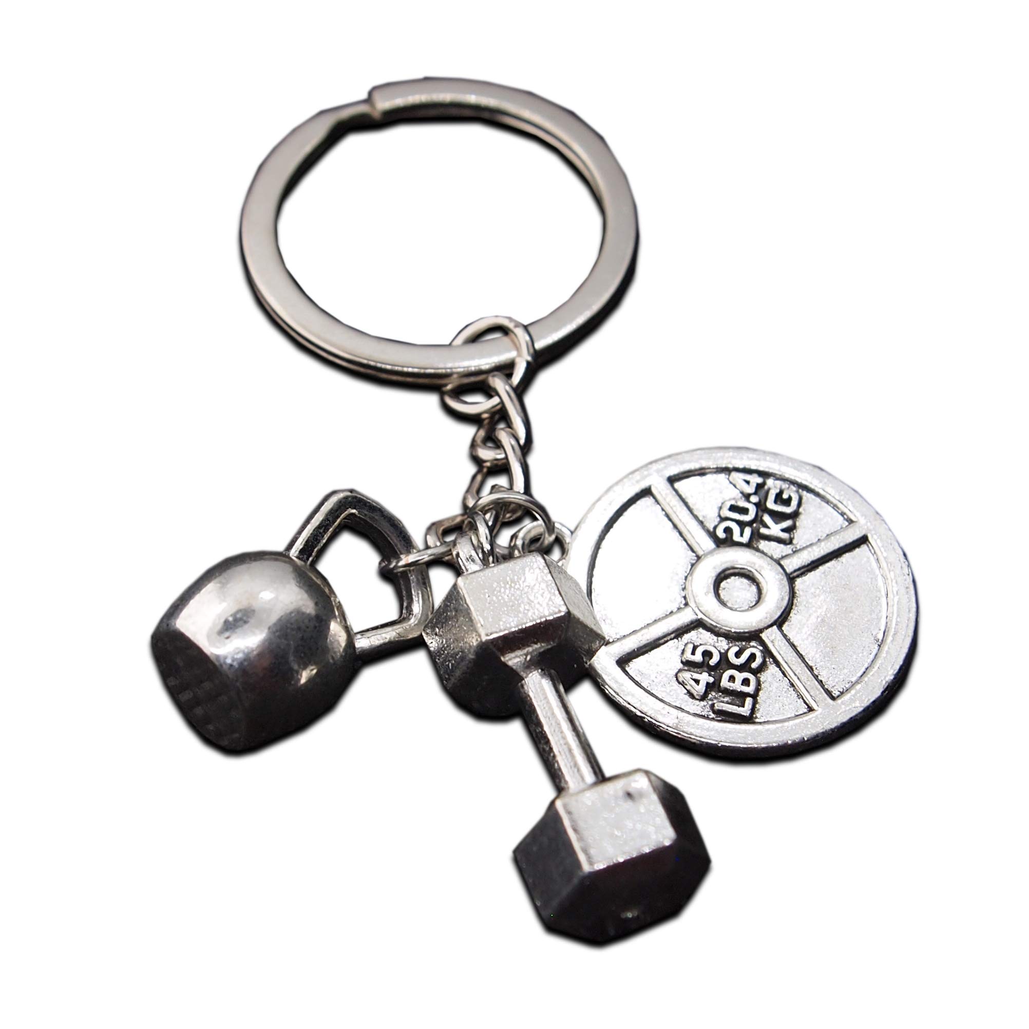 Seraphis Keyring for men with Mini Kettlebell Dumbell and Weight Plate