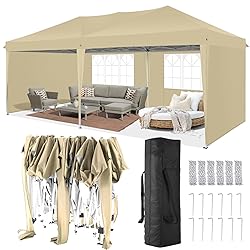 TOOLUCK 10x20 Pop Up Canopy Tent with 4 Sidewalls