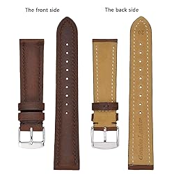 BISONSTRAP Watch Strap 22mm, Vintage Leather