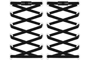 2 Pairs Elastic Shoe Laces, No Tie Stretch Shoelaces Fits All for Adults & Kids