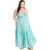 City Chic Women's Plus Size Harlow Border Maxi Dress
