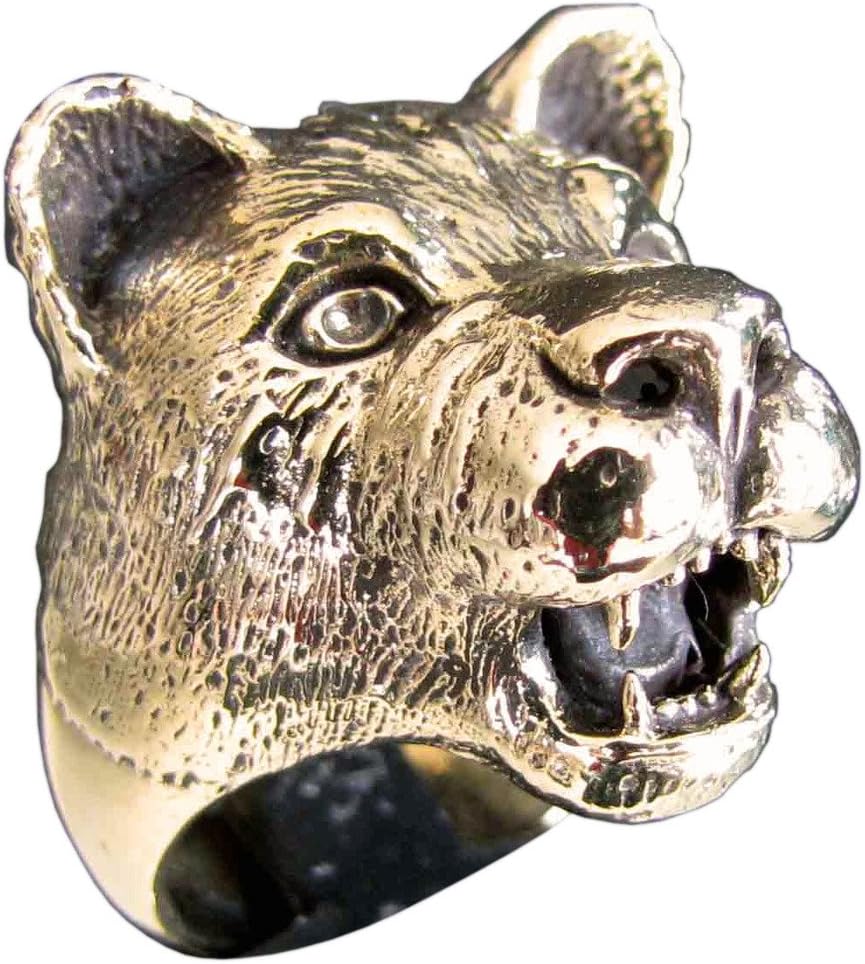 Lioness Ring Female Lion in Bronze
