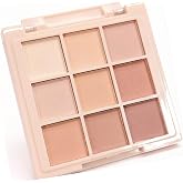 9 Colors Matte Neutral Eyeshadow Makeup Palette, Nude Eyeshadow Palette | light pink eyeshadow Palettes Highly Pigmented Long Lasting Waterproof Blendable sombras para ojos, Daily Eye Shadow Makeup