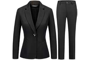 TRONSTORE Women's Business Suits for Work Professional 2 Piece Slim Fit Outfits for Women