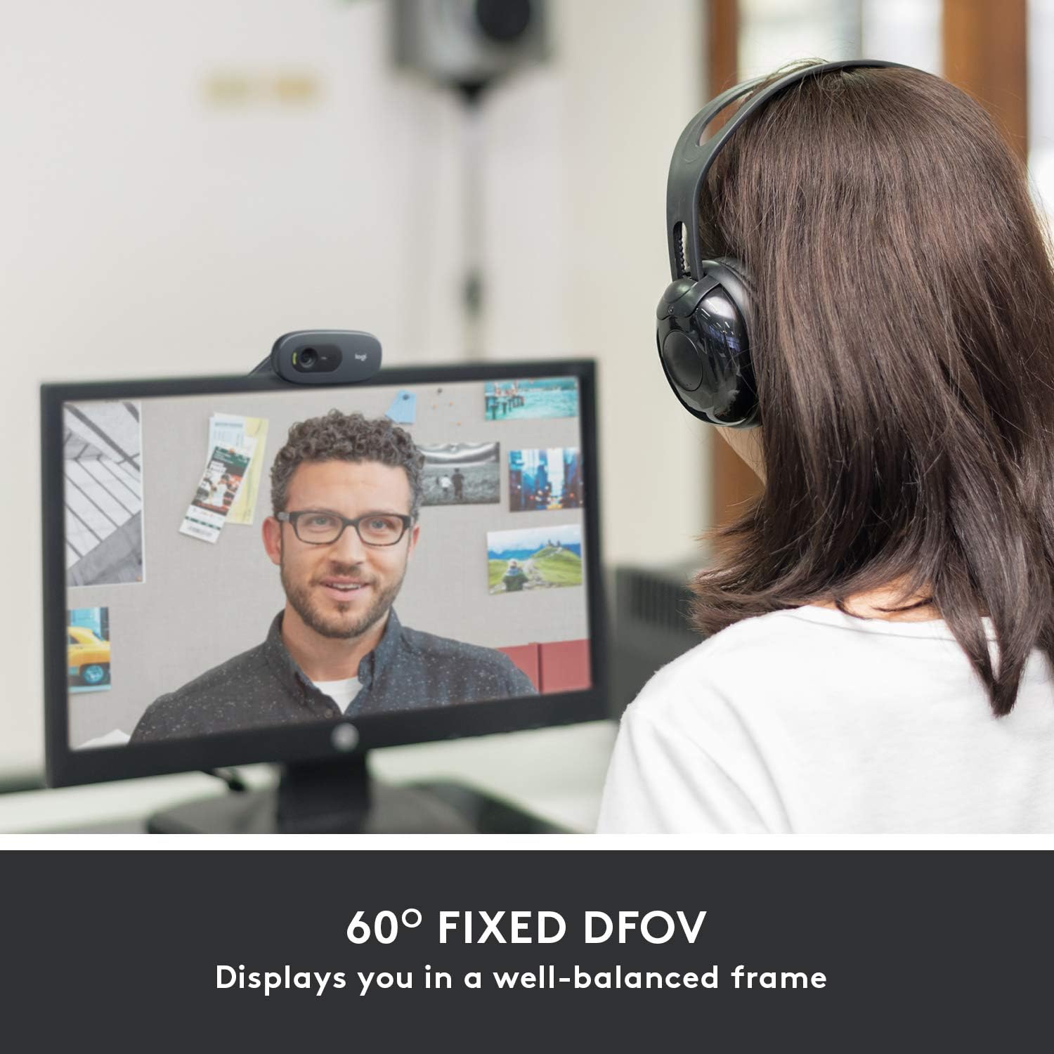 Logitech C505 HD Webcam, Streaming Webcam, 720p HD External USB Camera Desktop Or Laptop With Long-Range Microphone - Image 4