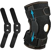 AOOWU Knee Support Open Patella, More Stable Hinge Structure, Knee Pads with Parallel Straps & Dual Side Stabilizers, Suitable for Arthritis, Meniscus Tear, Tendonitis, ACL, Ligament Injury, XL