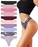 ROSYCORAL 10 Pack Seamless Thongs for Women