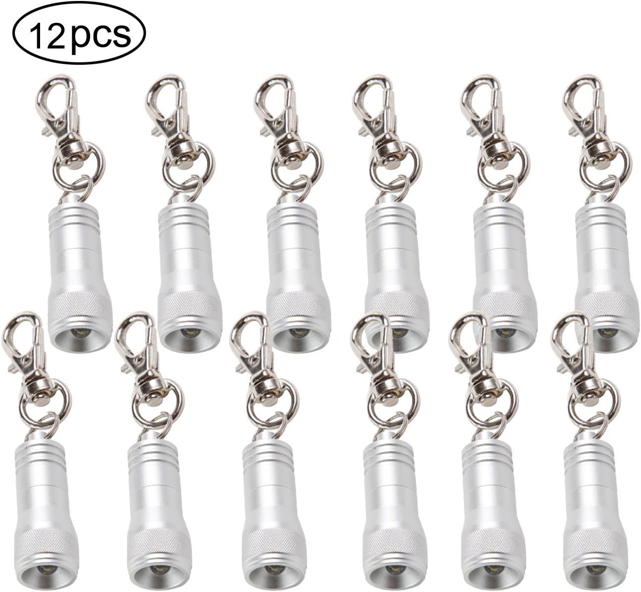 YdseozOA Mini LED Taschenlampen 30 Stück - Schlüsselanhänger Mit Karabinerhaken Für Outdoor