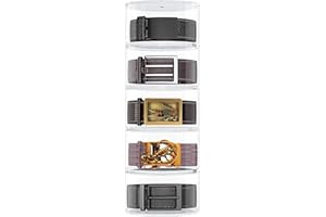 Cityjoy Acrylic 5-Layer Belt Case Storage Tray Holder, Leather Belt Display for Jewelry Watch Bracelets
