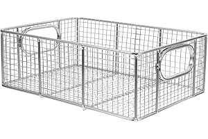 Operitacx Deep Fry Basket Stainless Steel Large Frying Basket with Handles for Fried Chicken and Hot Pot