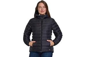 Gerry Packable Puffer Jacket Womens with Hood - Warm Lightweight Travel Full Zip Quilted Womens Puffy Coat for Winter