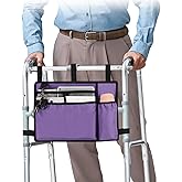 supregear Accessories Bag for Walker, Wheelchair, Rollator - Walker Basket Bag w/Cup Holder - Seniors Caddy Attachment Pouch, Water Resistant Large Capacity Carry Storage Carrier Tote