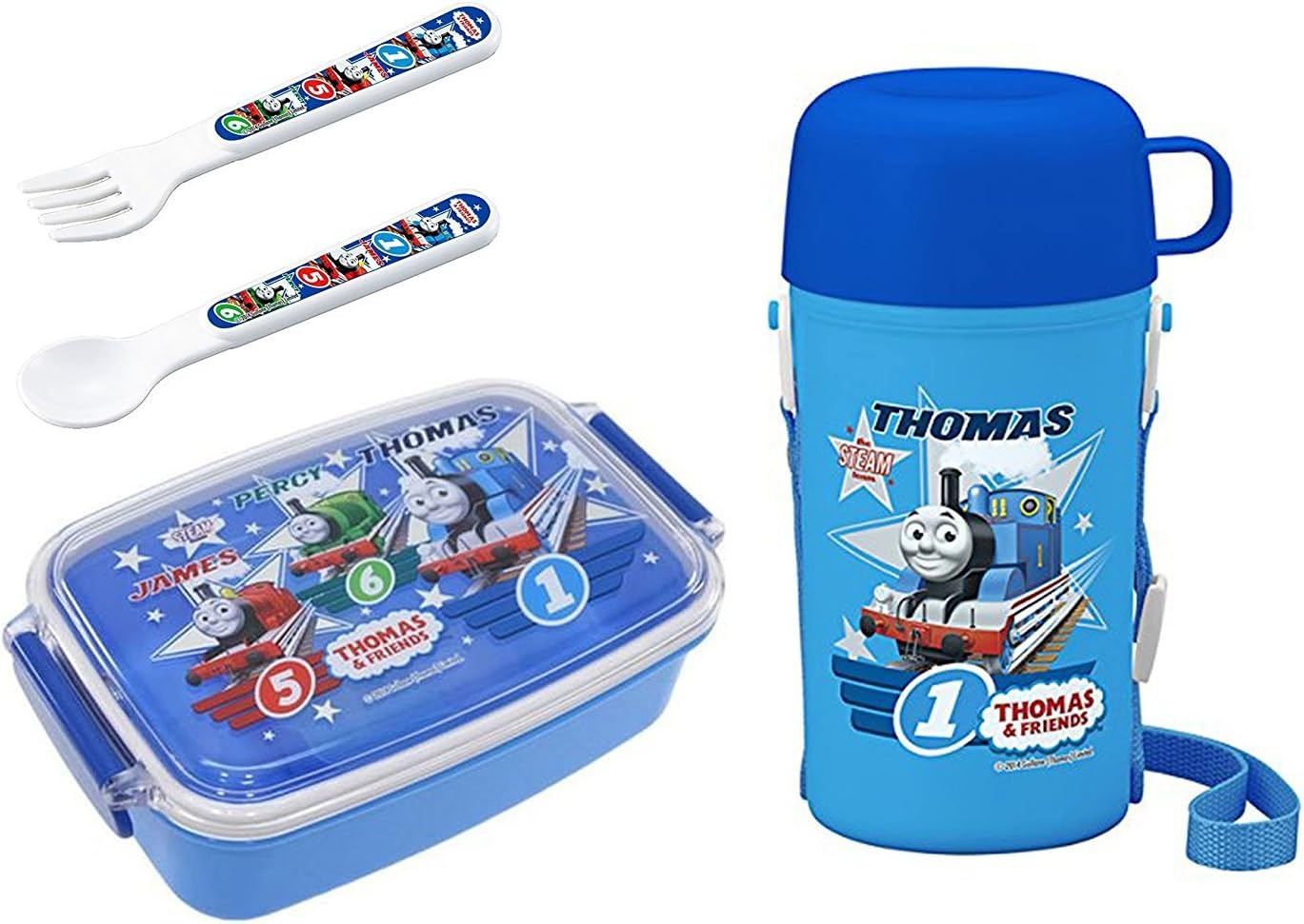 4 Thomas the Tank Engine Products Lunch Box, Thermos with