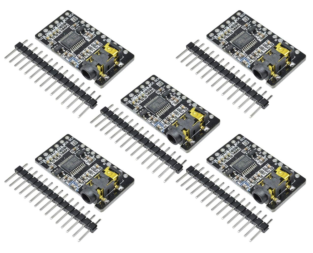 5pcs PCM5102 Decoder GY-PCM5102 I2S Interface Format Player Digital Audio PCM5102A