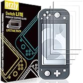Orzly Screen Protector for Nintendo Switch Lite 2019 Model [4 Pack] Tempered Glass Screen Protectors. No Bubbles Easy Installation Anti Scratch Edition