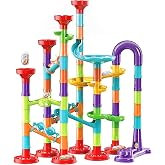 Jutoe 93Pcs Marble Run Set with 30 Glass Marbles Runs for Kids Girls Boys | Marbles Maze Toys Stem Maze Educational Race Game Birthday Gifts (LargeA)