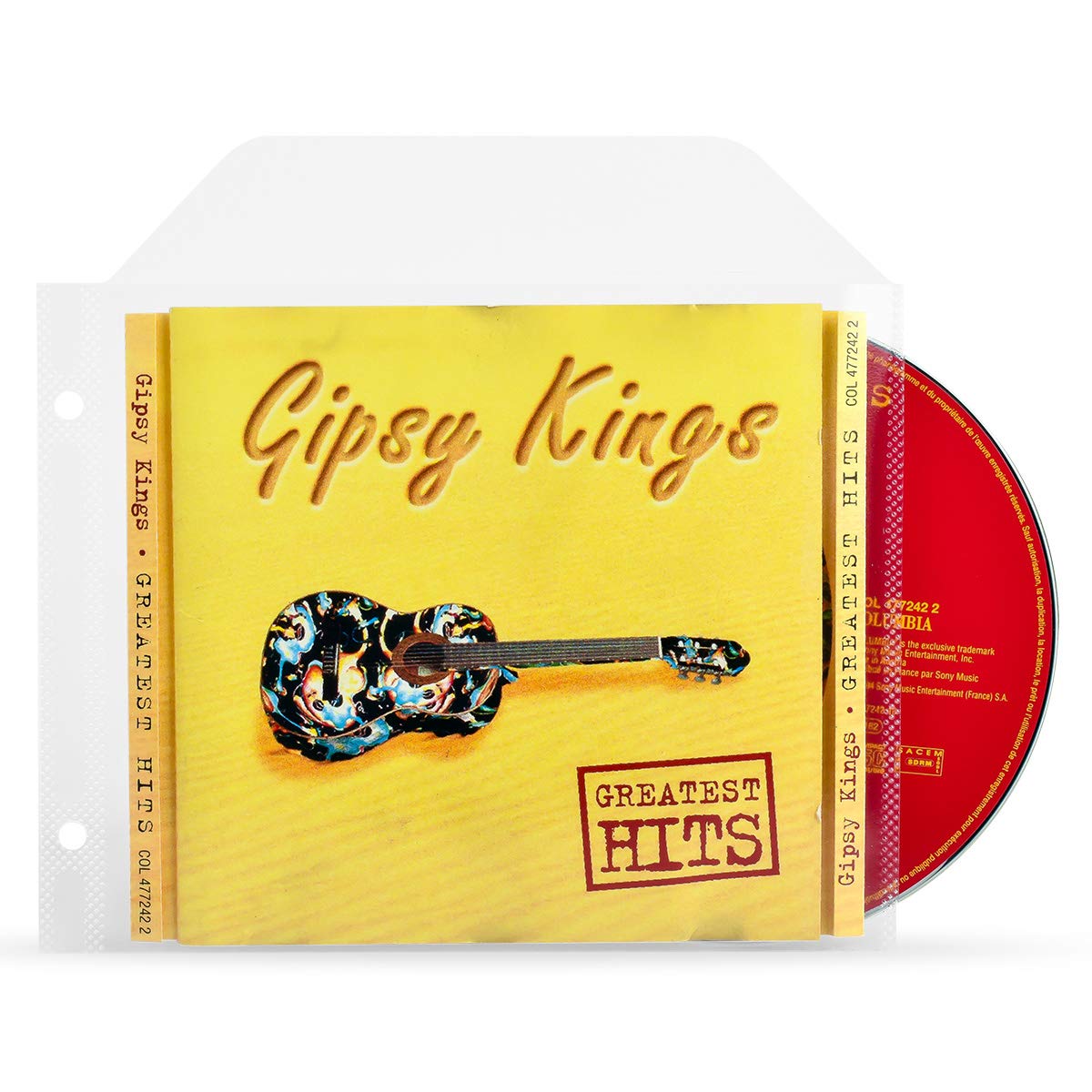 3L CD Sleeves - CD Protective Sleeves with Binder Holes for CD Storage - Space for Cover - 100 Pcs - 10294 โ image 1