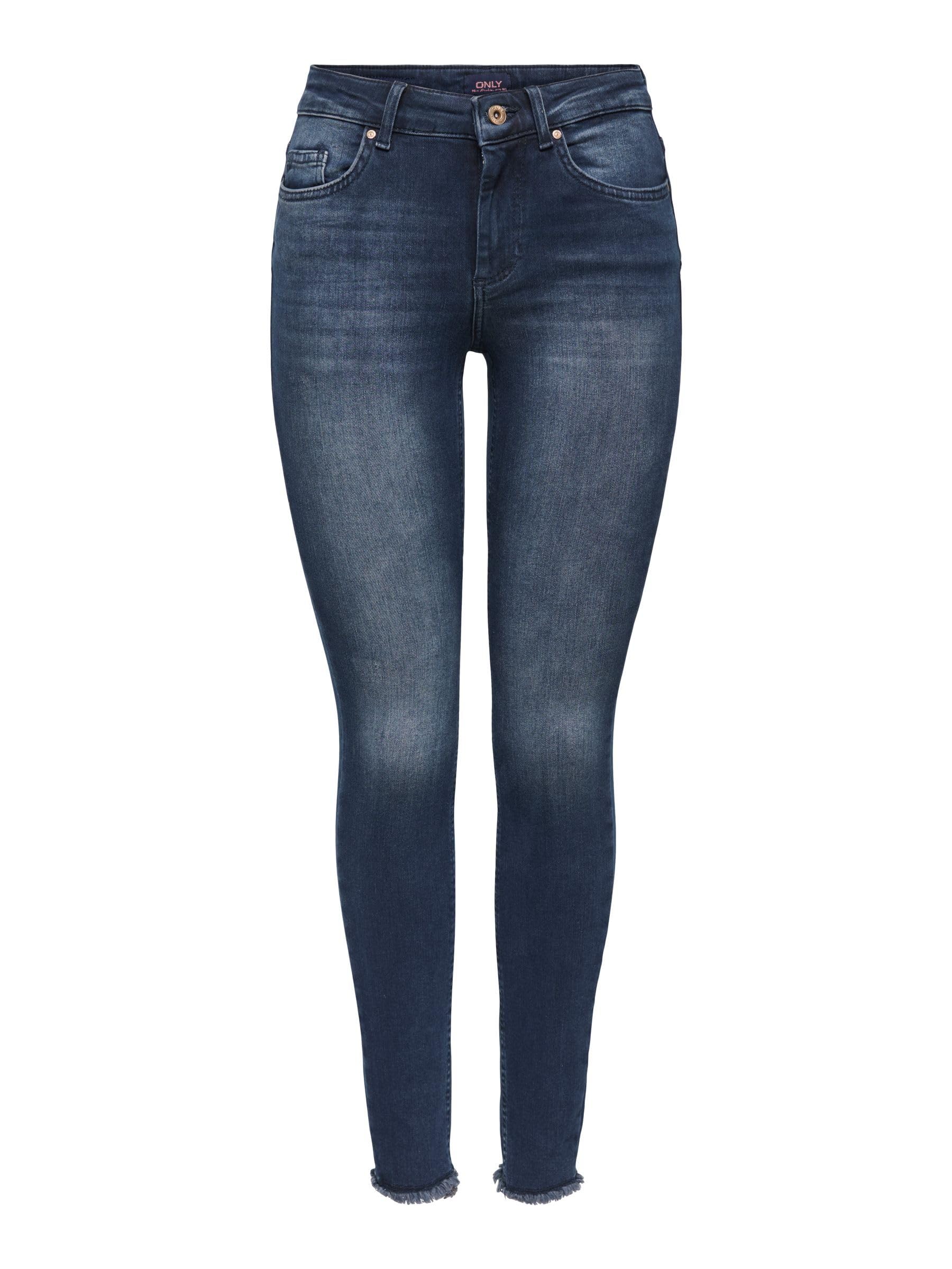 ONLY Female Skinny Fit Jeans ONLCoral SL, Blue Black Denim, S / 34L