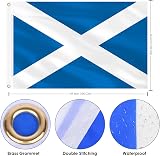 AhfuLife Scottish Flag 5ft x 3ft Double-Sided with Brass Grommets view 2