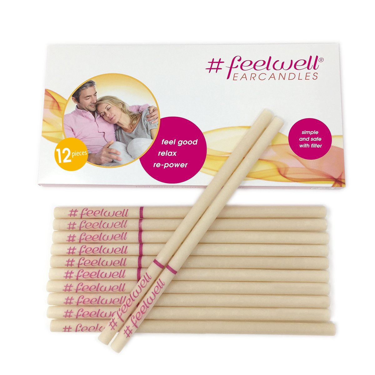 12 Pieces (6 Pairs) BIOSUN Feelwell Earcandles With Safety Filter