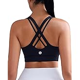RUNNING GIRL Sports Bras for Women,High Impact Criss Cross Back Molded Cup Running Bra with Sewn in Pads