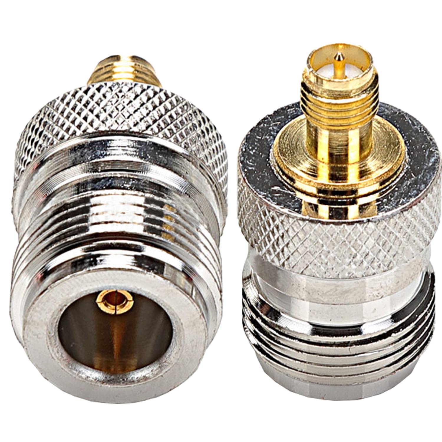 Fohevers 2 Pcs N Female Jack to RP-SMA Female Adapter Coaxial Connector for RF WiFi Antenna Extension Cable Telecom Broadcast Radios Wi-Fi