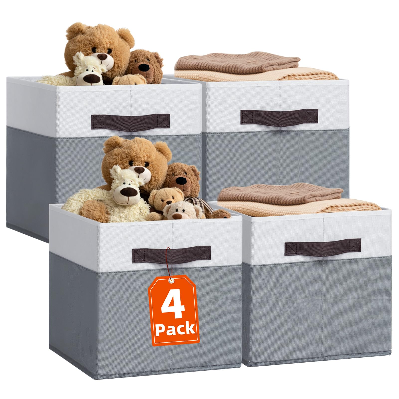 Criusia Fabric Storage Cubes - 11 Inch Collapsible