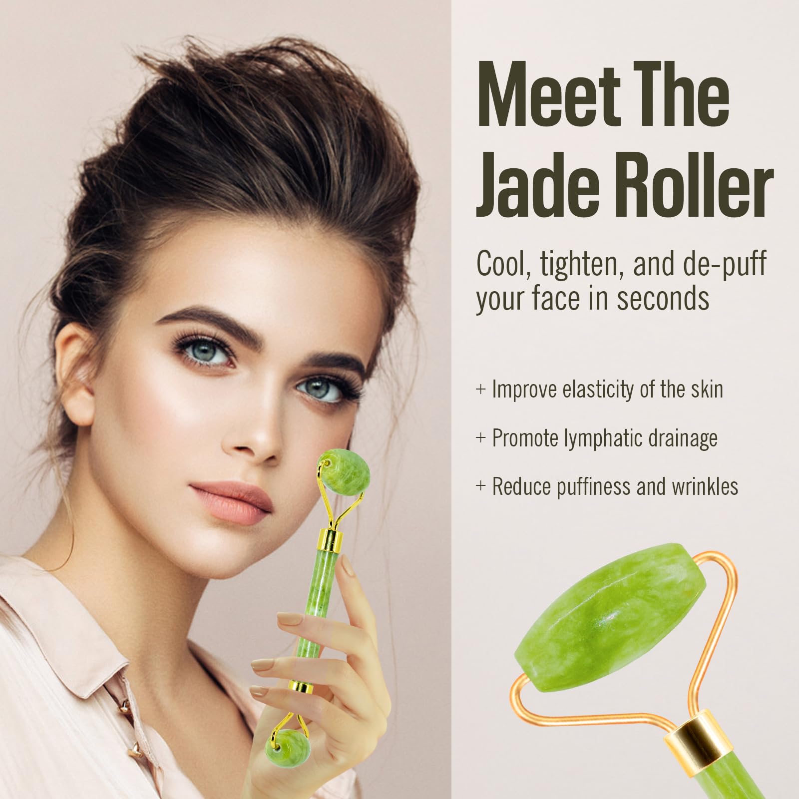 Disemot Jade Roller & Gua Sha Facial Tools