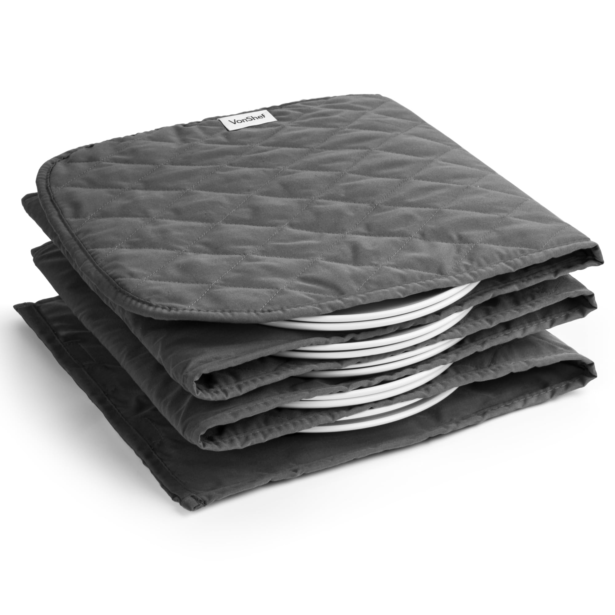 VonShef Plate Warmer Electric – 12 Plate Heater for Warming Dinner Plates to 75°C, Folding & Compact, Ideal for Sunday Lunch & Christmas – Grey (200W)