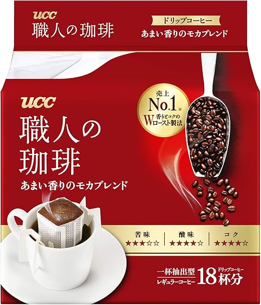 Amazon Ucc 職人の珈琲 ドリップコーヒー あまい香りのモカブレンド 18p 12パック入 職人の珈琲 コーヒー飲料 通販