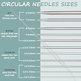 Aeelike Circular Knitting Needles 80cm Set 11 Sizes with Case Gauge 32in view 2