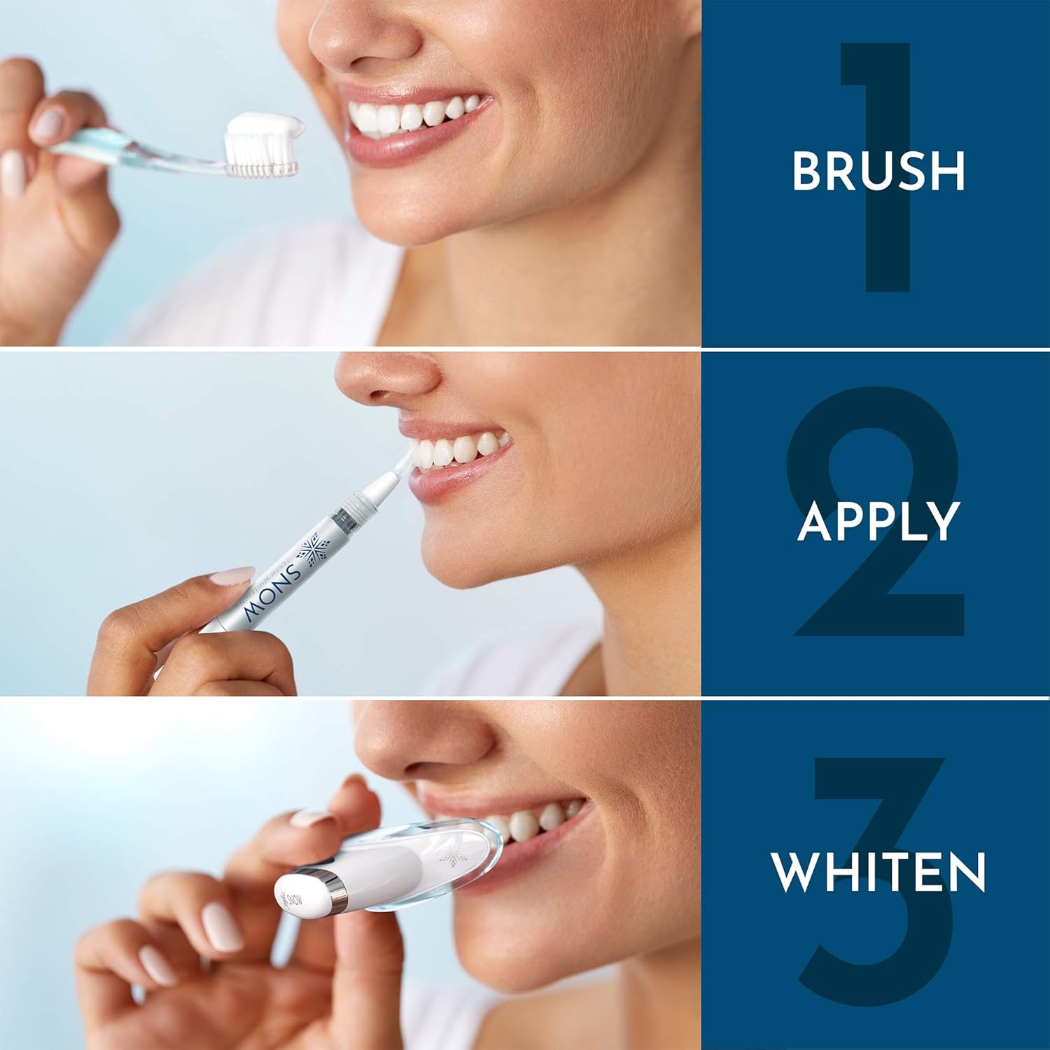 Snow Wireless Teeth Whitening Kit with LED Light | All-in-One at Home Whitener System - Safe for Sensitive Teeth, Braces, Crowns & Veneers - Just 9 Minutes a Day to a Whiter, Brighter Smile: Beauty
