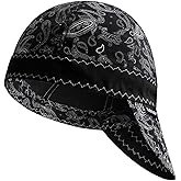 Fullsheild Reversible Welding Cap Flame Resistant CAT 2 Protective FR Welder Hats 6 Pannel Lightweight Printed for Men Women