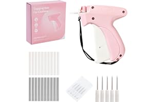 Tagging Gun for Clothing, Price Tag Attacher Gun Kit with 5 Needles, 1000 Black Fasteners & 1000 White Fasteners, Quick Cloth