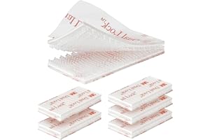 UPWOKTEM Dual Lock Reclosable Fastener, EZ Pass Holder, 1'' x 2'' Heavy Duty Mounting Tape, 10PCS Self Mating Interlocking Adhesive Strips, SJ3560 250 Clear for Indoor/Outdoor