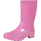 Women's Mid Calf Rain Boots Waterproof Garden Shoes