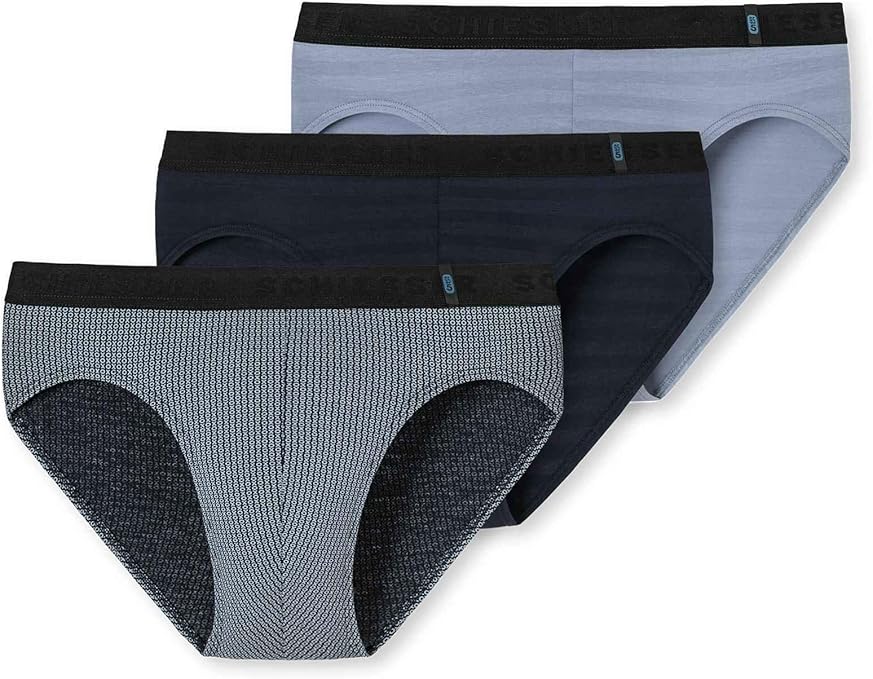 Schiesser 3er Pack Herren Slip, Rio Slip, 95/5, Muster/Uni, MXXL
