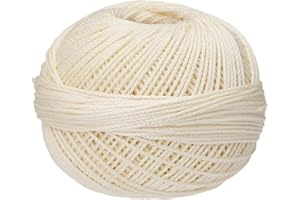 Handy Hands Lizbeth Egyptian Cotton Crochet, Tatting, Knitting Thread Size 3 (50 Grams 120 Yards) – HH03610, Cream